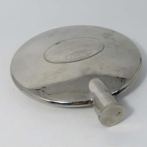 Dalvey Scotland stainless steel hipflask with foldable cup