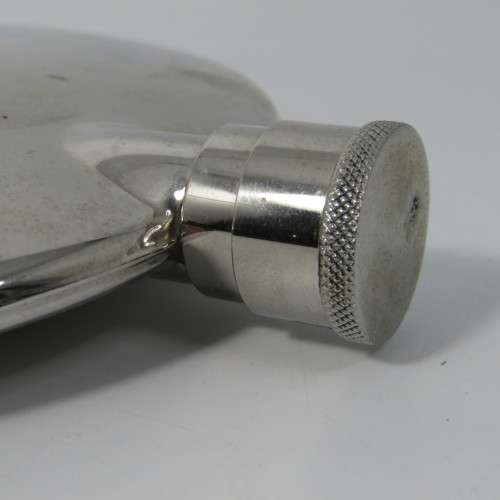 Dalvey Scotland stainless steel hipflask with foldable cup