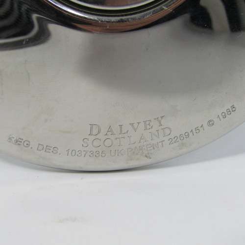 Dalvey Scotland stainless steel hipflask with foldable cup