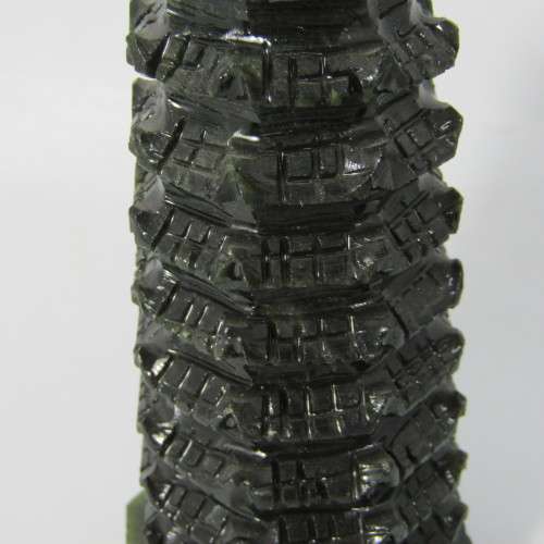 Vintage Jade stone carving of Tower of Chinese Immortals of Wisdom