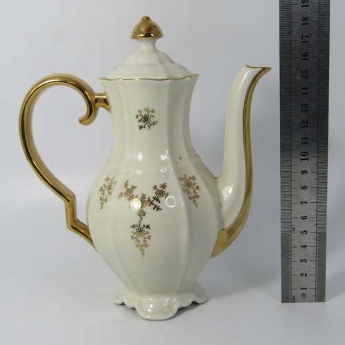 Vintage German Alka Bavaria Gilt Floral design demitasse set