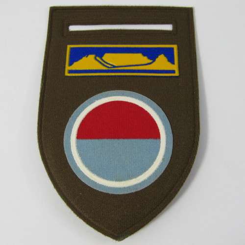 SADF Anti Aircraft Charlie Company tupperware flash with Western Province Command bar