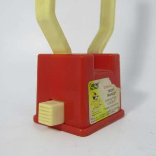 Vintage Gabriel Donald Duck Tricky Trapeze button acrobat - rope broken