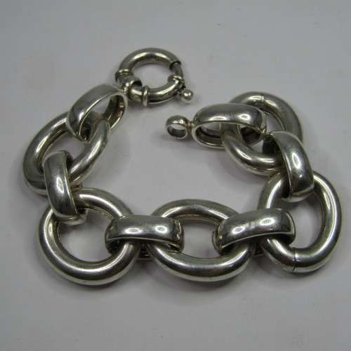 Thick Sterling Silver bracelet - weighs 63,5g - 20cm