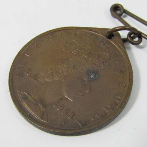 Rhodesia 1953 Queen Elizabeth Coronation medallion presented by Bulawayo