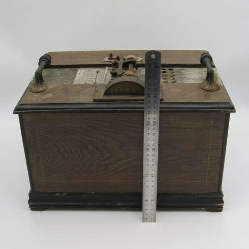 Antique Boleine hand crank manopan organ music box with music punch cards