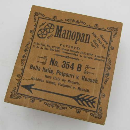 Antique Boleine hand crank manopan organ music box with music punch cards