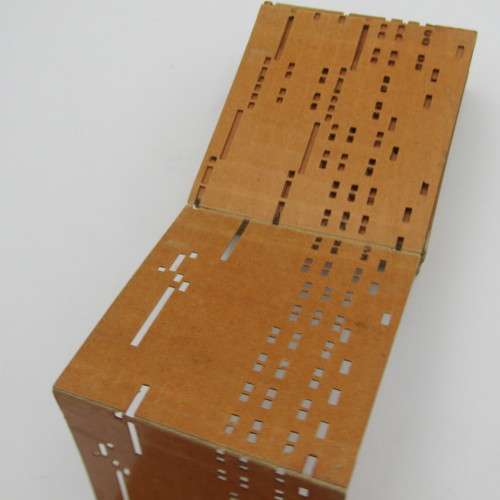 Antique Boleine hand crank manopan organ music box with music punch cards