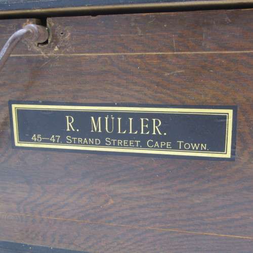 Antique Boleine hand crank manopan organ music box with music punch cards