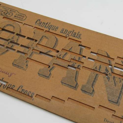 Punched Media Manopan No. 650 - When J Survey the Wondrous Cross - Late 1800`s