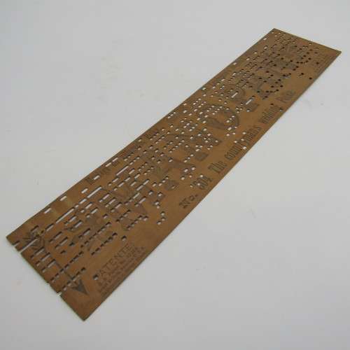 Punched Media Manopan Music Box Strip No. 304 - The Countrayman`s Wedding Ploka - Late 1800`s