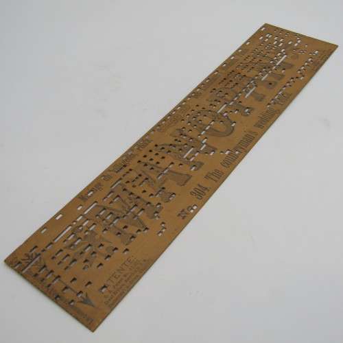 Punched Media Manopan Music Box Strip No. 304 - The Countrayman`s Wedding Ploka - Late 1800`s