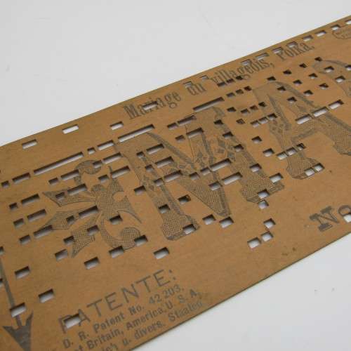 Punched Media Manopan Music Box Strip No. 304 - The Countrayman`s Wedding Ploka - Late 1800`s