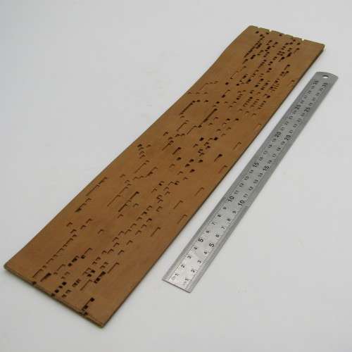 Punched Media Manopan Music Box Strip No. 105A - rare four side version - Late 1800`s