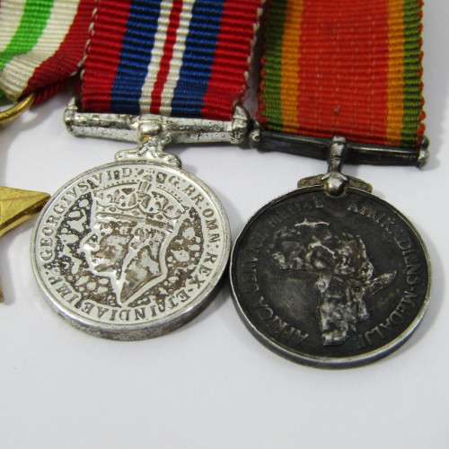 Set of 5 WW2 miniature medals including Atlantic star