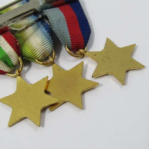 Set of 5 WW2 miniature medals including Atlantic star