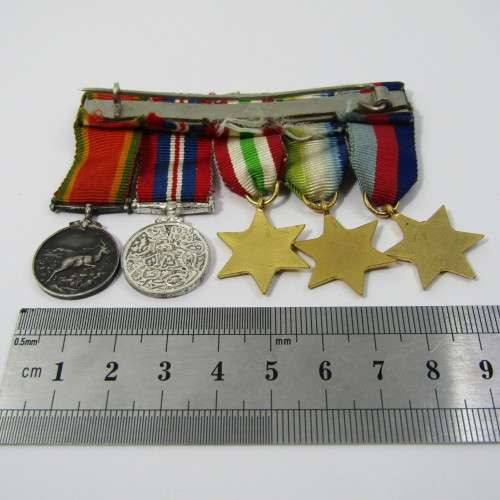 Set of 5 WW2 miniature medals including Atlantic star