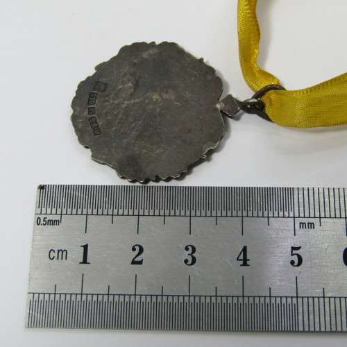 SA Union Defence Force hallmarked silver shooting fob medal