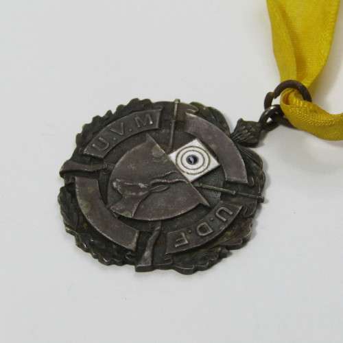 SA Union Defence Force hallmarked silver shooting fob medal