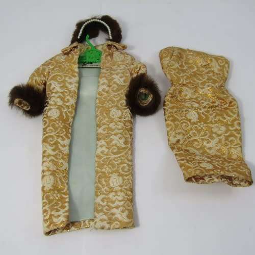 Barbie doll dress with coat and head band