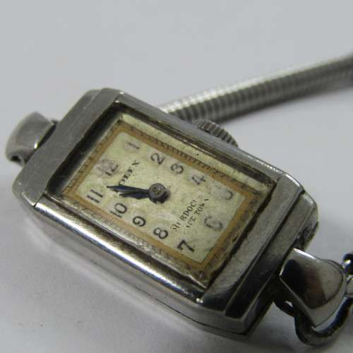 Antique Rolex ladies manual wind wristwatch - rectangular - not running