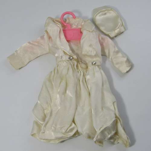 Barbie doll white coat with hat