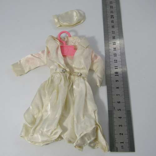 Barbie doll white coat with hat