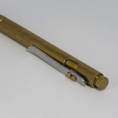 Handmade brass ball point pen - needs refill