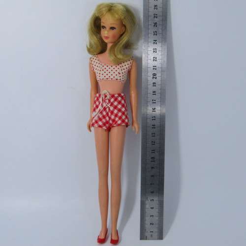 1966 Barbie series - Francie Straight leg doll - marked 1965 Mattel - in original box