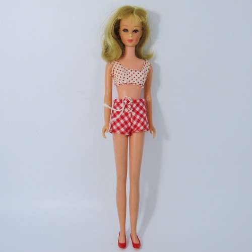 1966 Barbie series - Francie Straight leg doll - marked 1965 Mattel - in original box