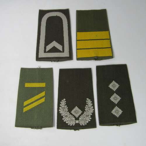 Lot of 5 German Bundeswehr rank epaulettes