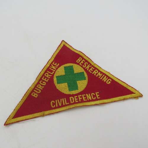 Lot of 3 different Civil Defence cloth badges