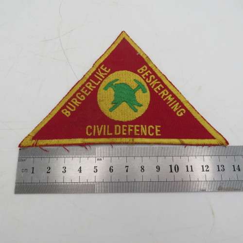 Lot of 3 different Civil Defence cloth badges