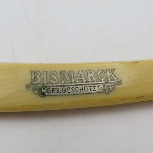 Vintage Bismarck cut throat straight razor in box-used
