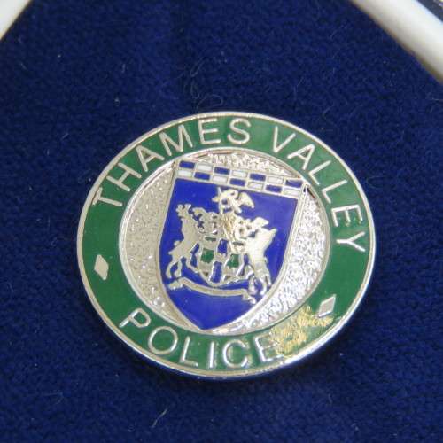 Thames Valley Police pin badge in original box