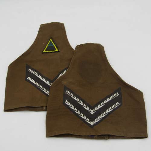 Pair of SADF corporal rank brassards with infantry company badge