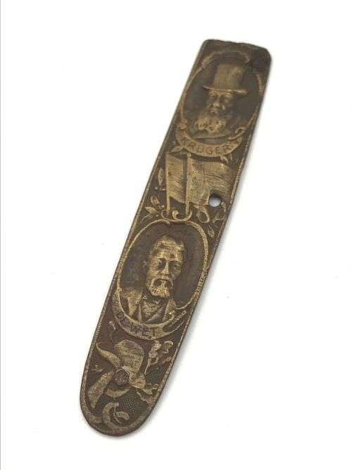 Kruger and De Wet brass pocket knife side handle piece