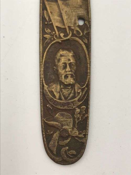 Kruger and De Wet brass pocket knife side handle piece