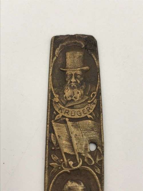 Kruger and De Wet brass pocket knife side handle piece