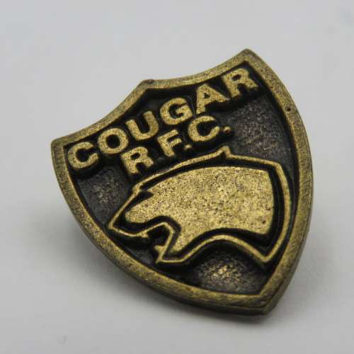 Cougar R.FC rugby club pin badge