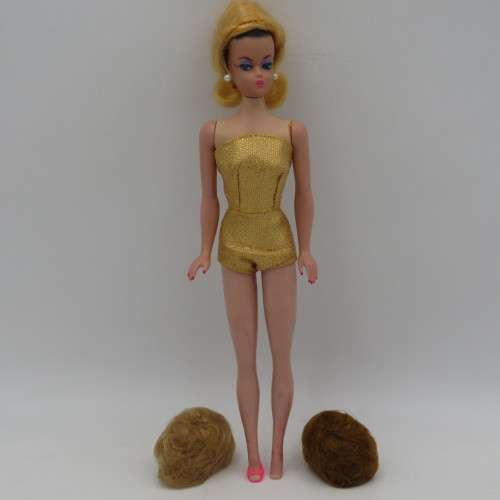 1963 Midge ( Barbie) head with 3 wigs - Hong Kong made body