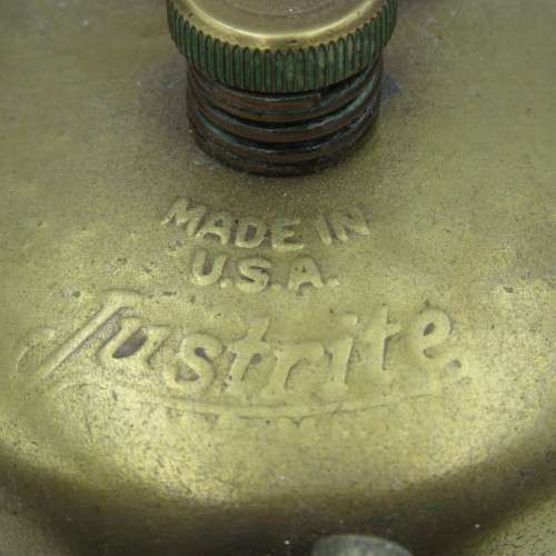Vintage Justrite brass carbide lamp