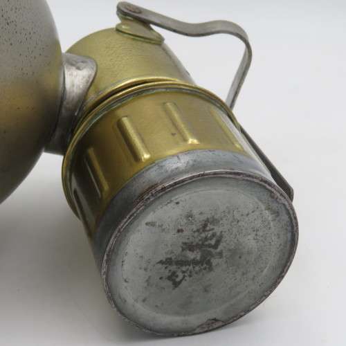 Vintage Justrite brass carbide lamp