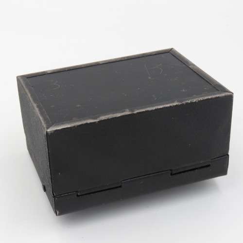 Vintage metal money box with combination lock