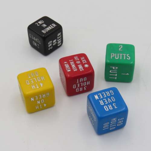 Set of Gholf Dice in leather pouch