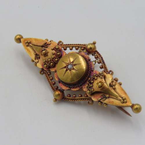 15kt Gold small diamond 5,4g Antique