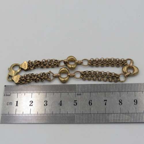 9kt Gold bracelet - Vintage - Weighs 6,5 g - Length 20 cm 9kt Gold bracelet - Vintage - Weighs 6,5 g