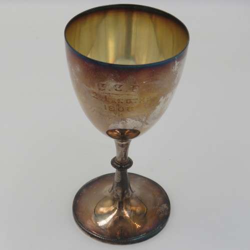 Lot of 2 cups that belonged to H.E Fletcher who recieved a Distinguished Flying cross in WW1