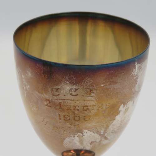 Lot of 2 cups that belonged to H.E Fletcher who recieved a Distinguished Flying cross in WW1