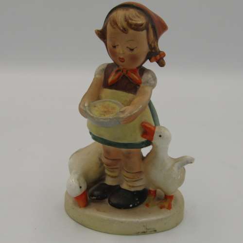 W. Goebel Hummel figurine of girl feeding ducks